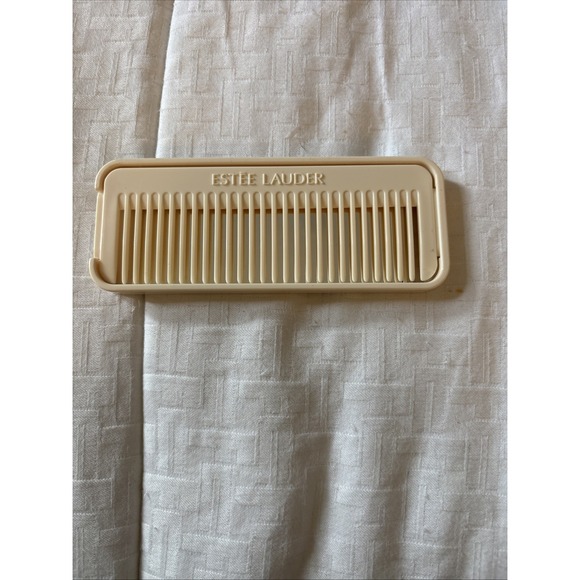Other - Estee Lauder Vintage Folding Pocket Comb Cream Beige Travel Size Hair Accessory